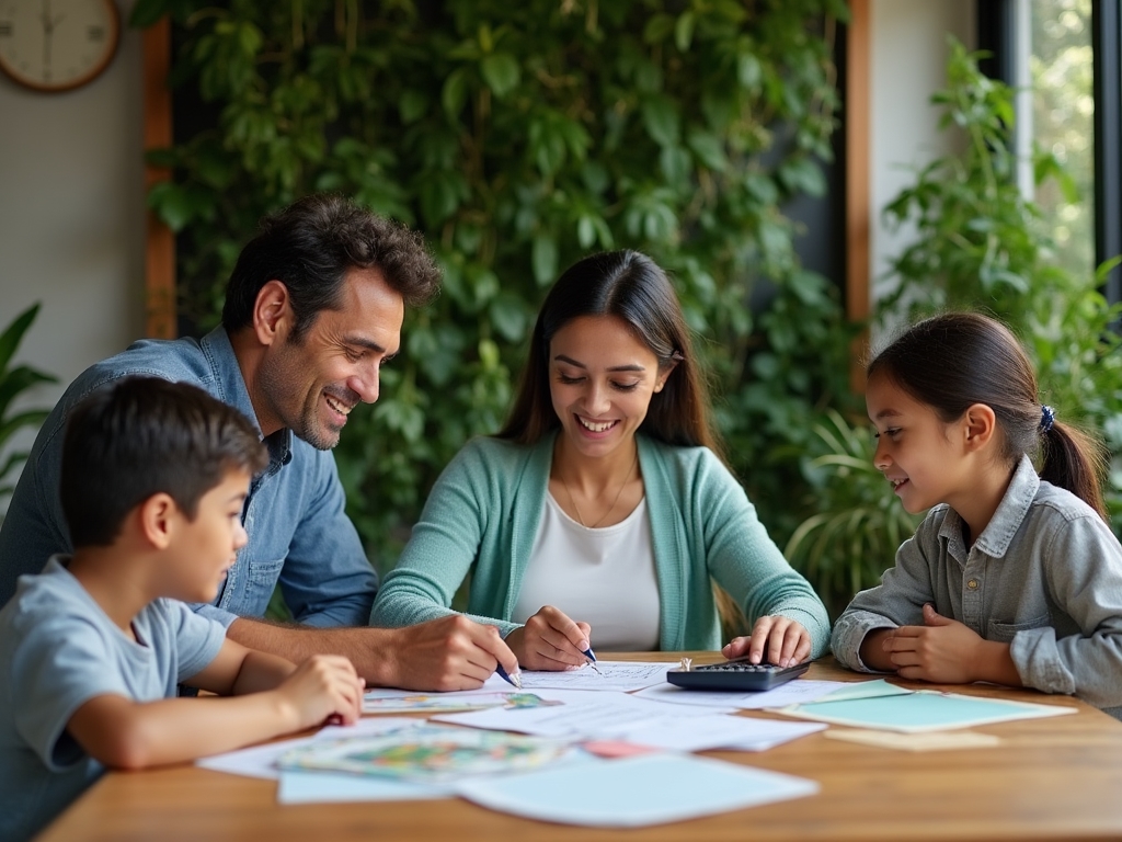 Éxito financiero familiar